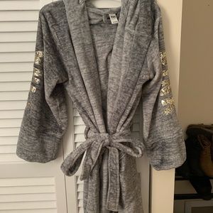 PINK gray and gold sequin robe